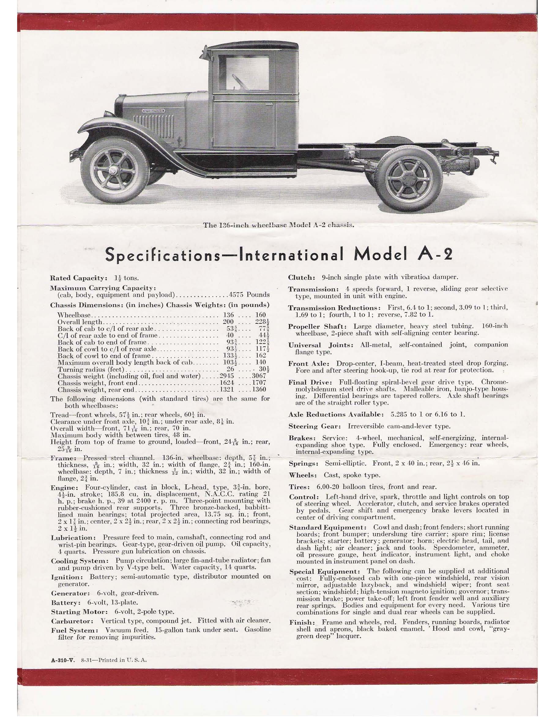1932 International A-2 Foldout Page 1